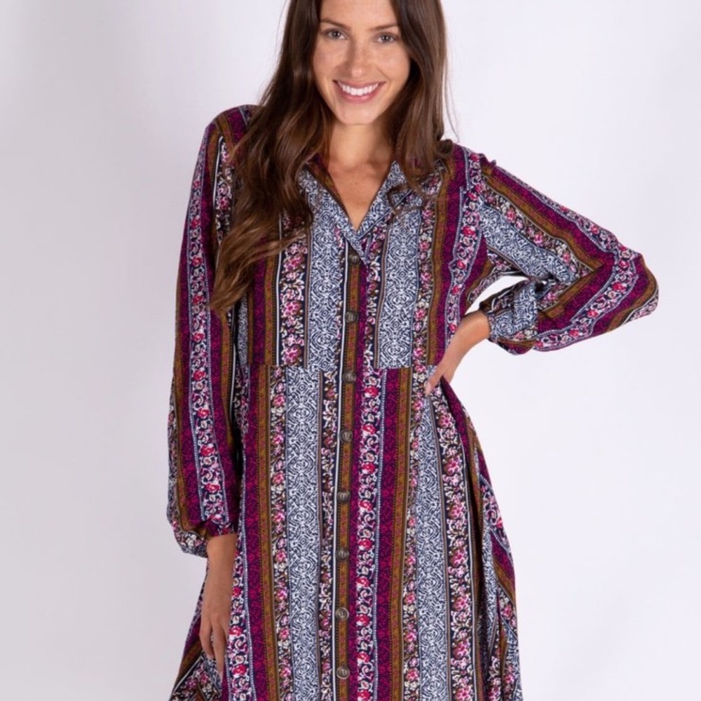 NATURAL LIFE Vibrant Long Sleeve Dress
